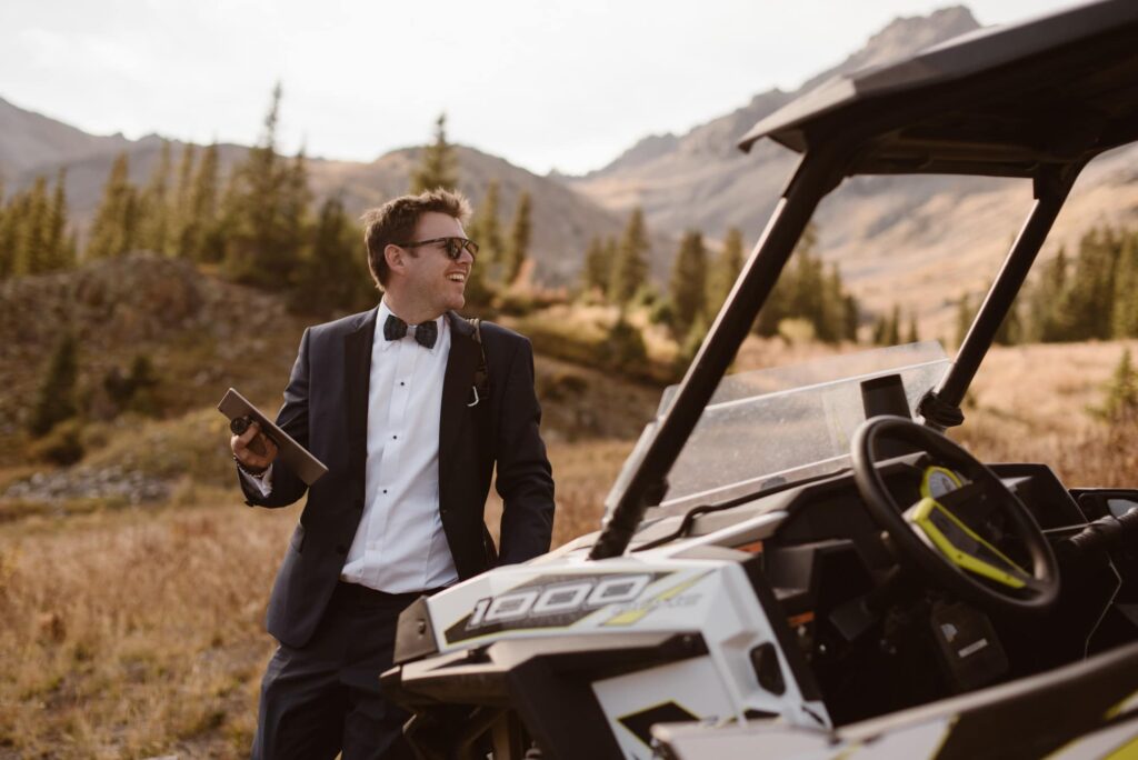 Colorado off-roading wedding with a UTV