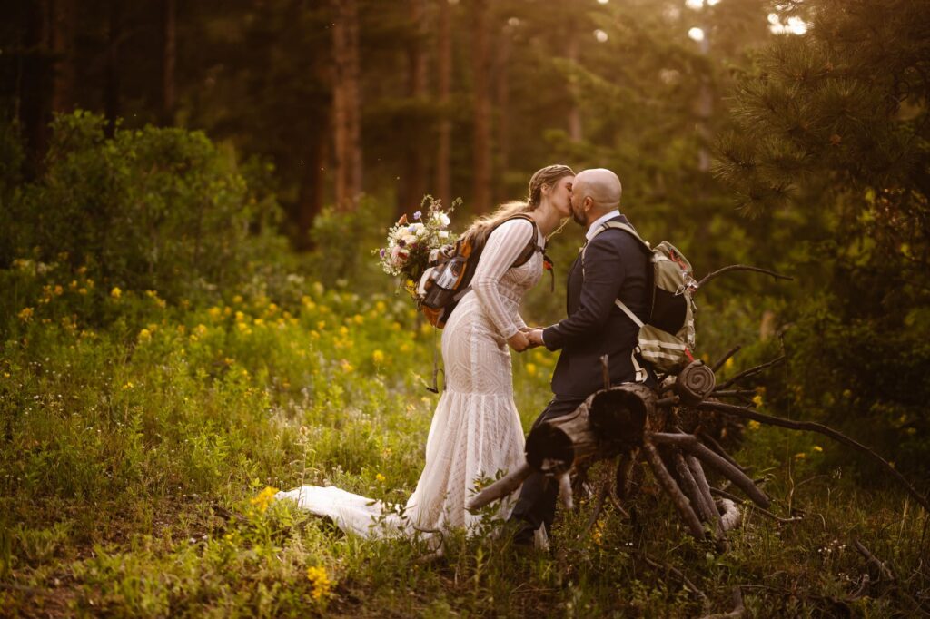 June Colorado elopement with tons of wildflowers