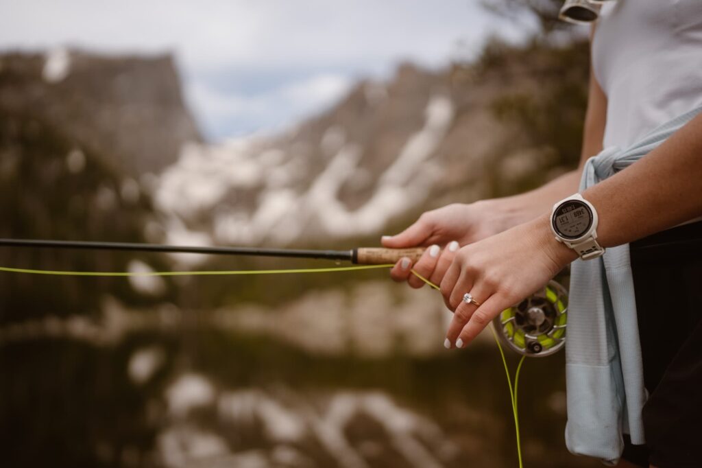Fly fishing with a brand new engagement ring