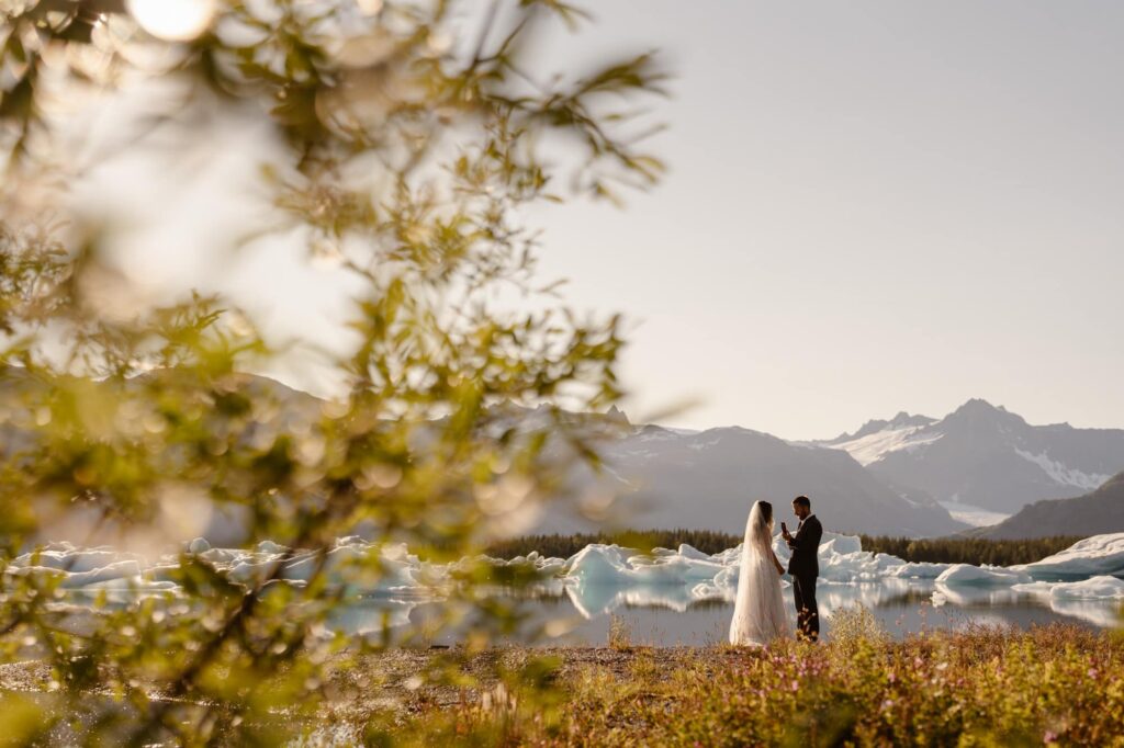 Bear Glacier elopement ceremony