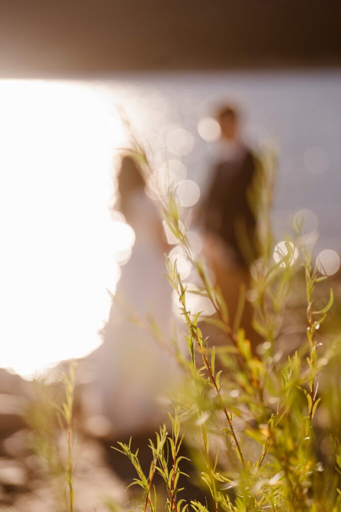 Adventure elopement on the shore of a lake
