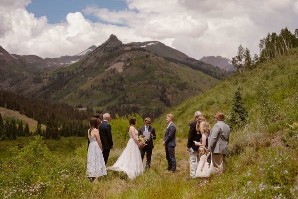 Small Crested Butte wedding ceremony