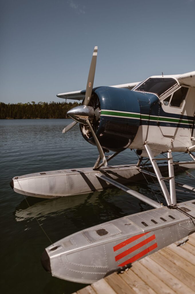 Front of the float plane at Isle Royale National Park