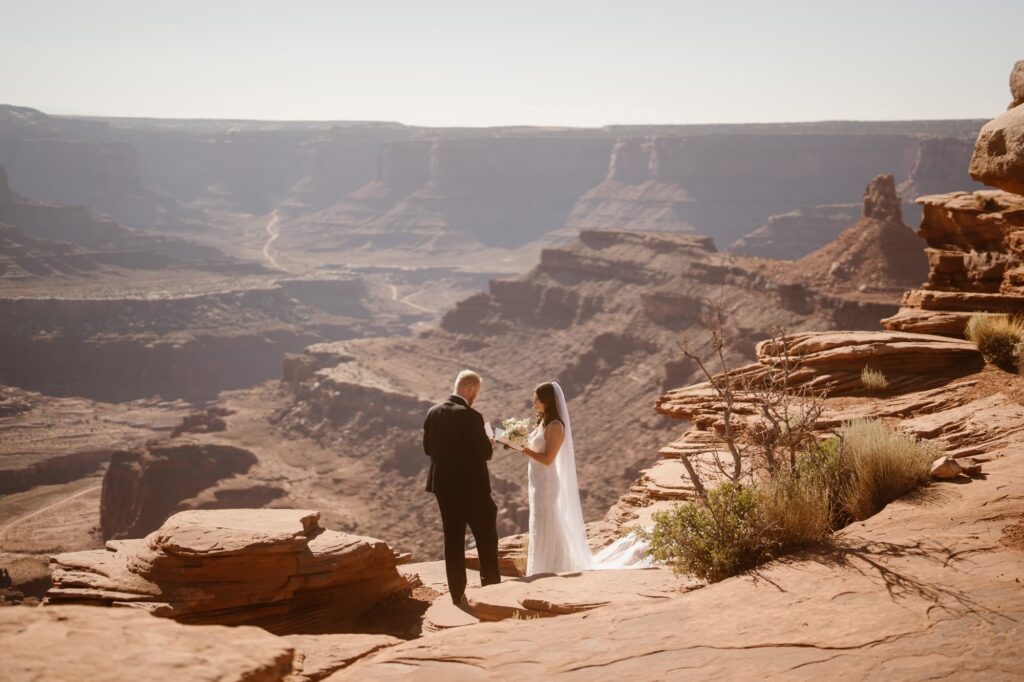 View of elopement location in Moab, Utah