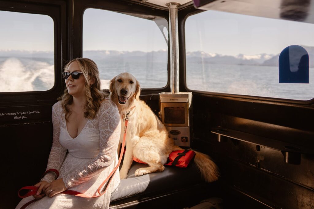 Accessing the best elopement destinations by boat in Alaska