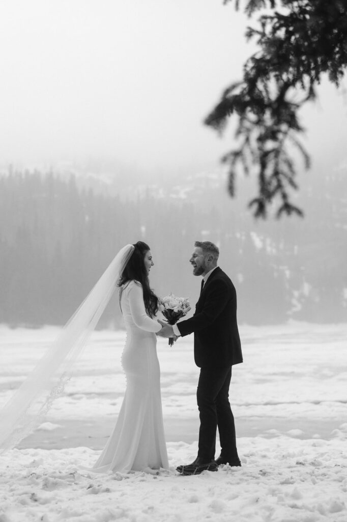 Elopement ceremony at Bear Lake in Rocky Mountain National Park