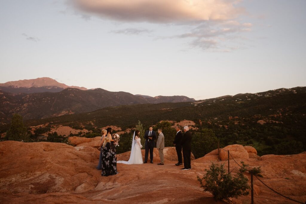 High Point wedding ceremony at Garden of the Gods