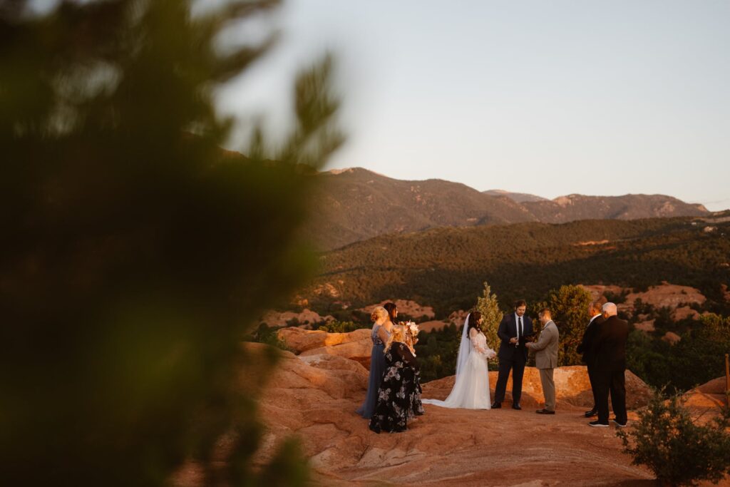 Wedding ceremony at High Point in Garden of the Gods