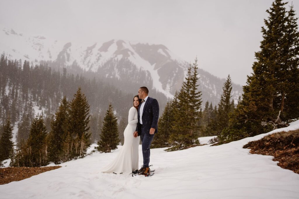 Mountain wedding portraits in Ouray, Colorado