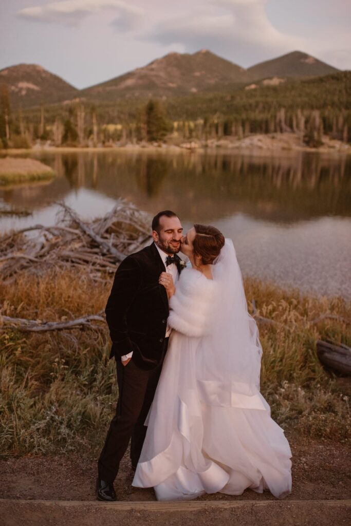 Couple getting married in October at Sprague Lake in RMNP