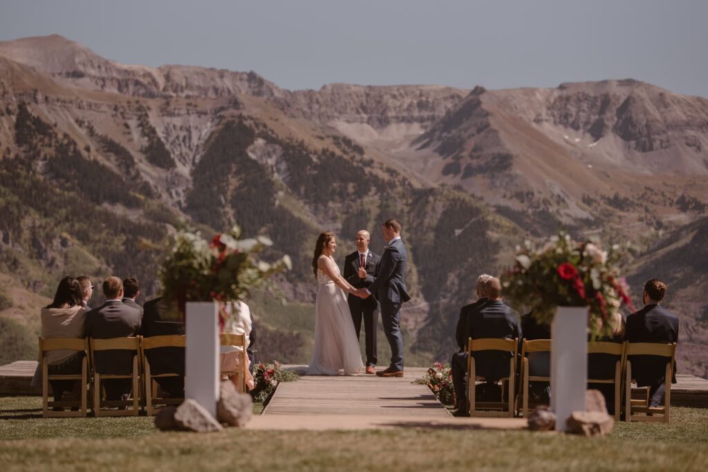 micro wedding at San Sophia Overlook in Telluride, Colorado