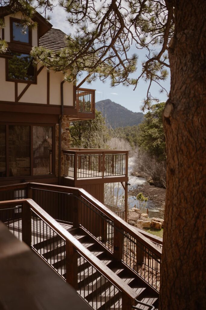 View from the patio at The Landing at Estes Park